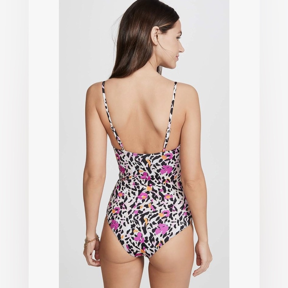 NWOT Beach Riot | Mia One Piece Swimsuit XS Multicolor Leopard Beach‎ Resortwear - Picture 6 of 10